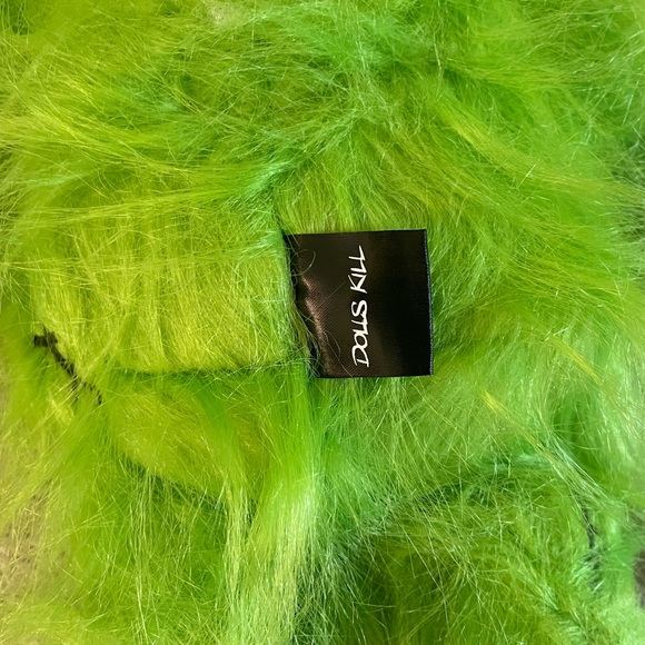 NEW Dolls Kill Green Monster Plushie Exclusive Rare Horned Stitched Goth Punk - Picture 9 of 10